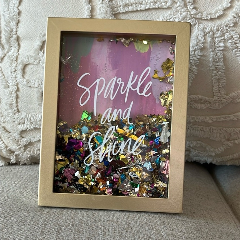Gold Framed Sparkle and Shine Decor - Picture 1 of 2